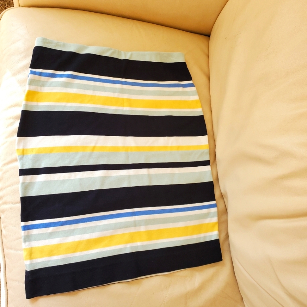 Ann Taylor Factory Multicolor Striped Pencil Skirt